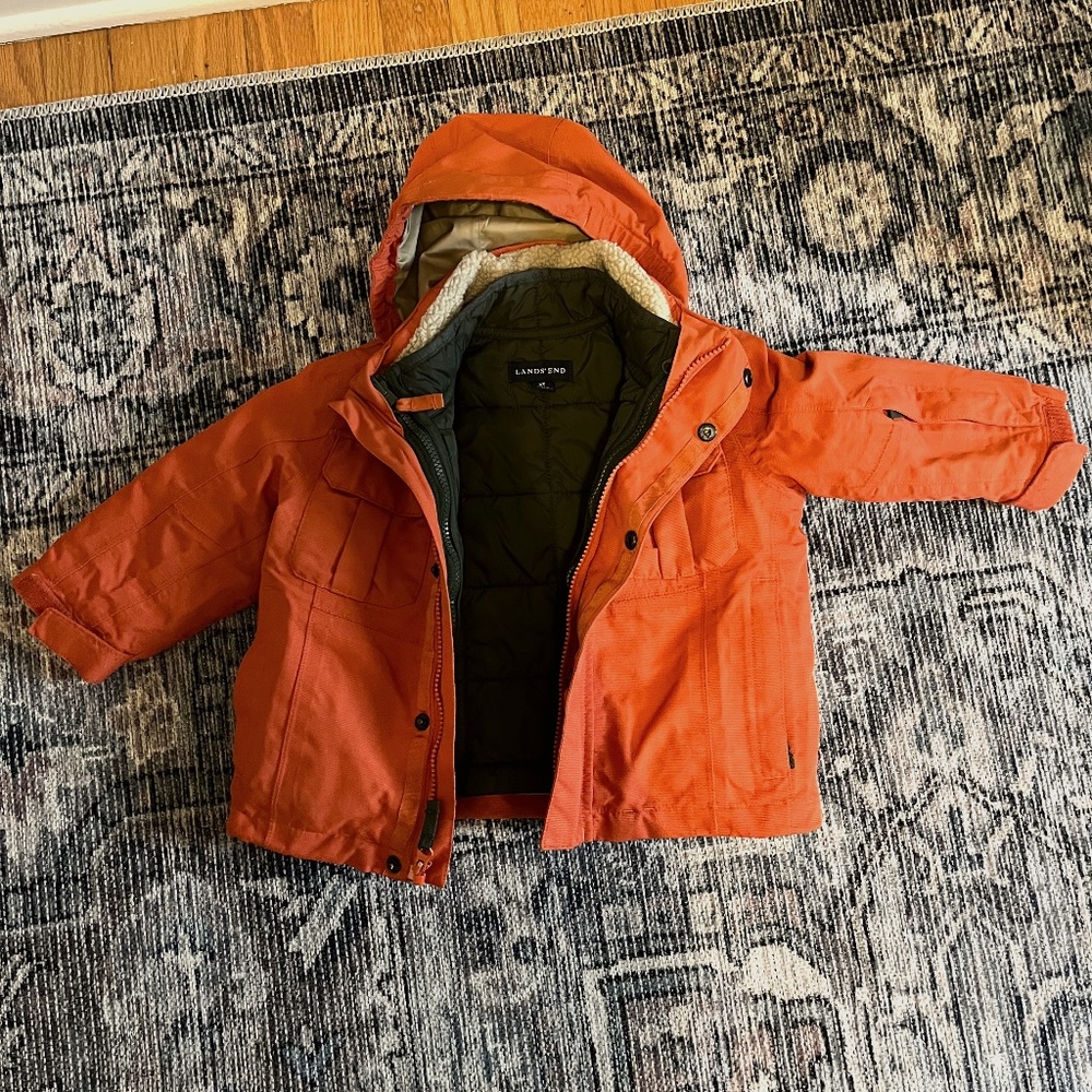 EUC Lands' End Winter Coat 3t